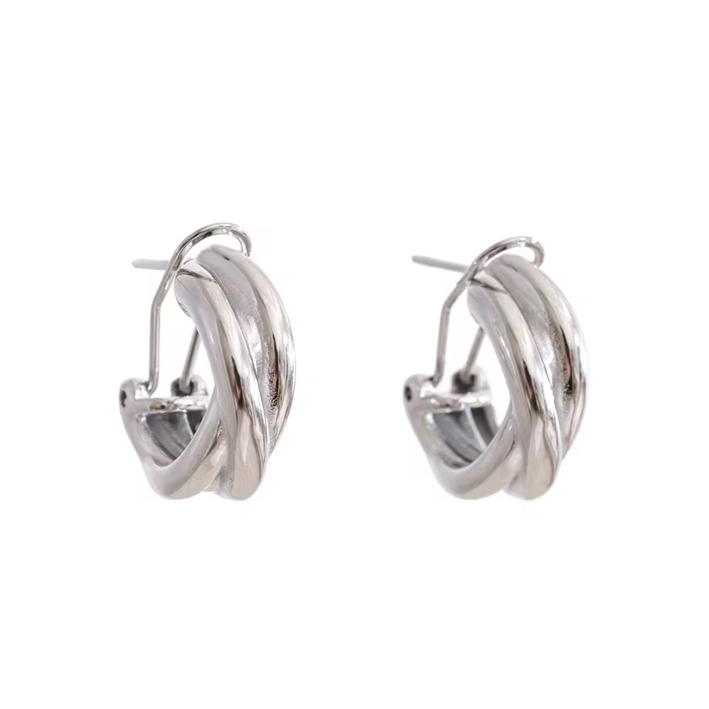 Earrings hoop silver
