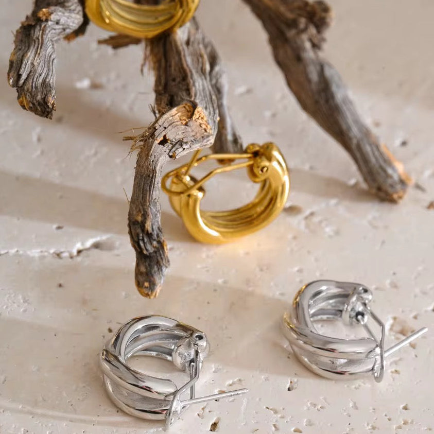 Earrings hoop silver