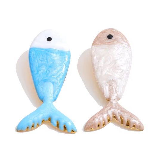 Aretes cristal fish