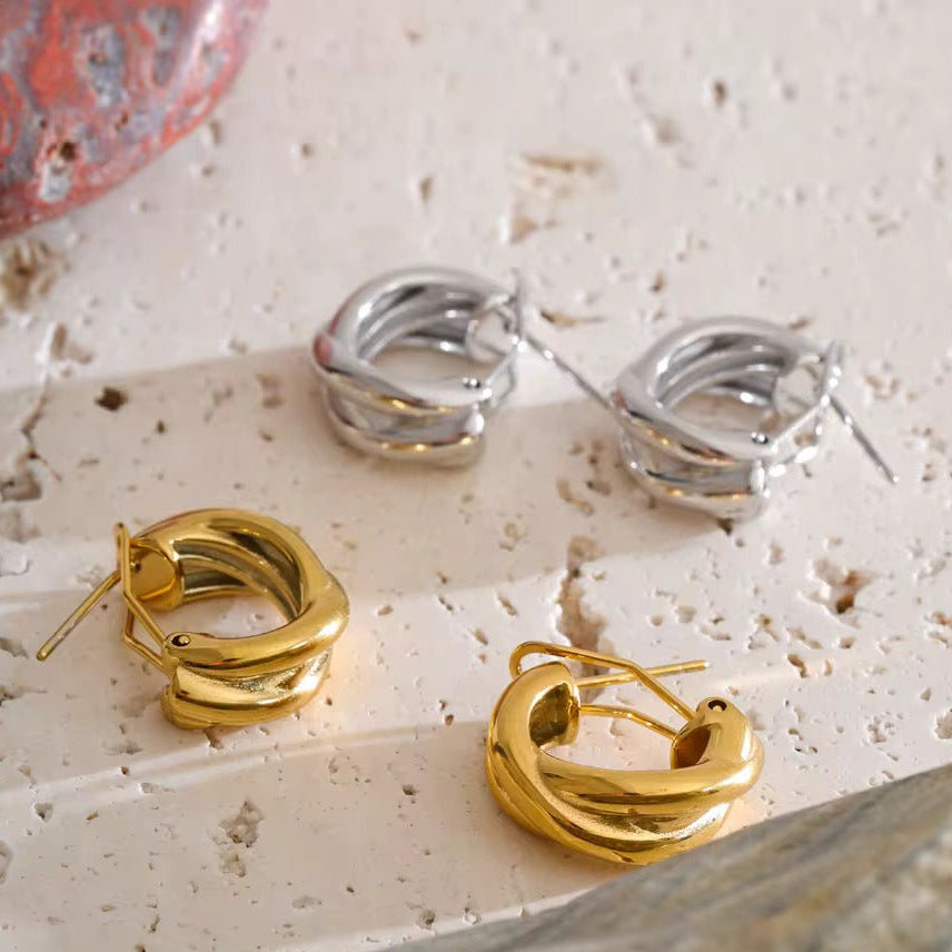 Earrings hoop silver